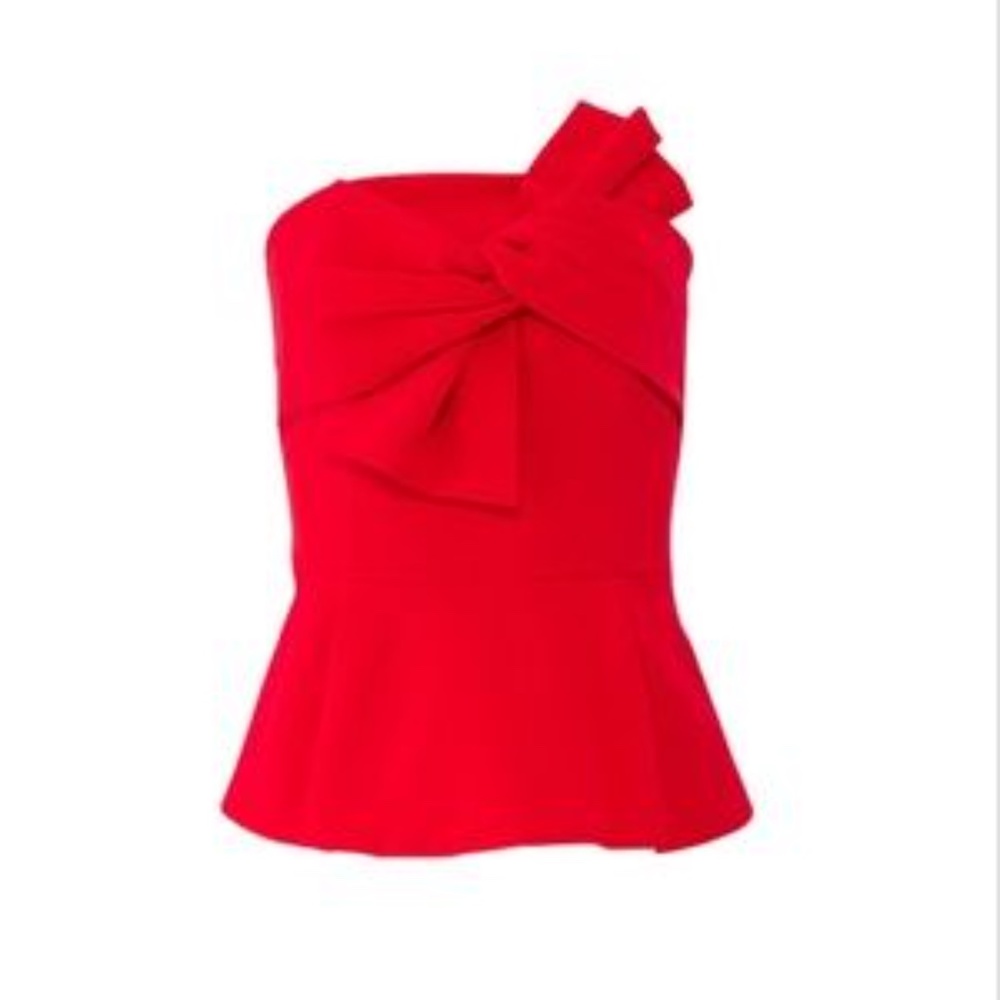 Adelyn Rae Red Strapless Bow Top - Picture 3 of 6